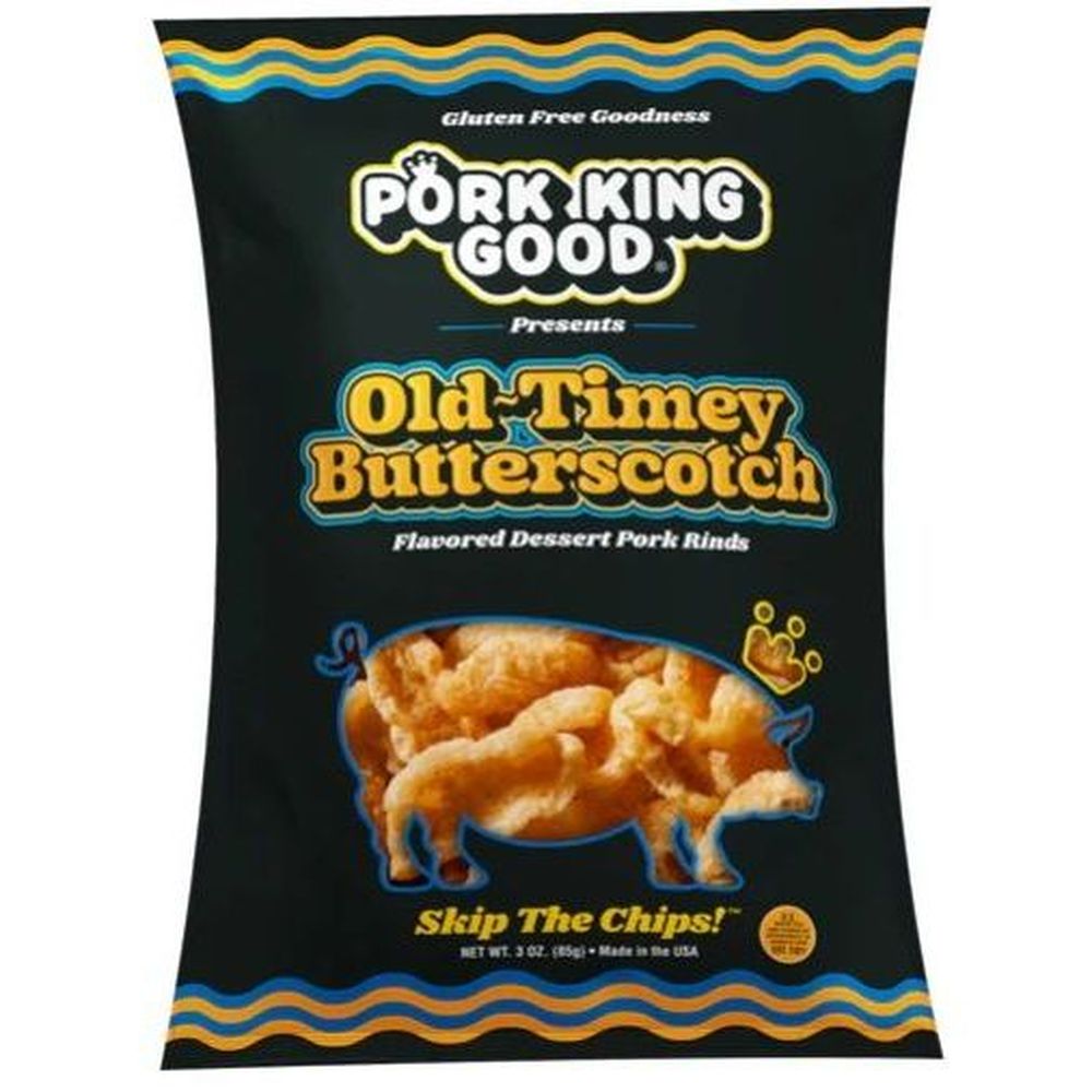 Pork King Good Old Timey Butterscotch Pork Rinds, 3 Ounce -- 10 Per Case