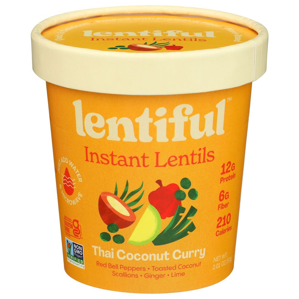 Lentiful Thai Coconut Curry Instant Lentils, 2.01 Ounce -- 8 Per Case