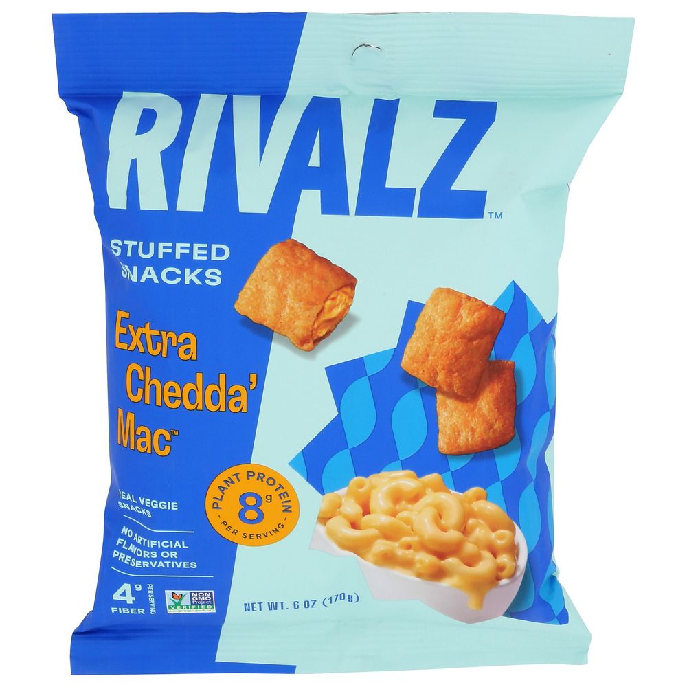 Rivalz Extra Cheddar Mac Stuffed Snacks, 6 Ounce -- 10 Per Case