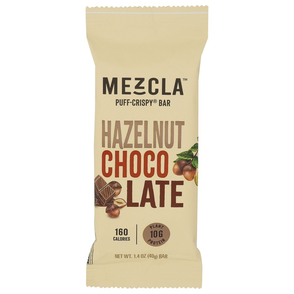 Mezcla Hazelnut Chocolate Puff Crispy Bar, 1.4 Ounce -- 12 Per Case