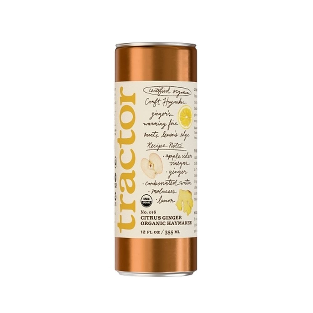 Tractor Organic Citrus Ginger Haymaker, 12 Fluid Ounce -- 12 Per Case