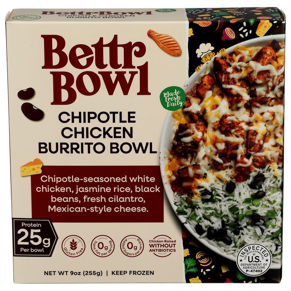 Bettr Bowl Chipotle Chicken Burrito Bowl, 9 Ounce -- 10 Per Case