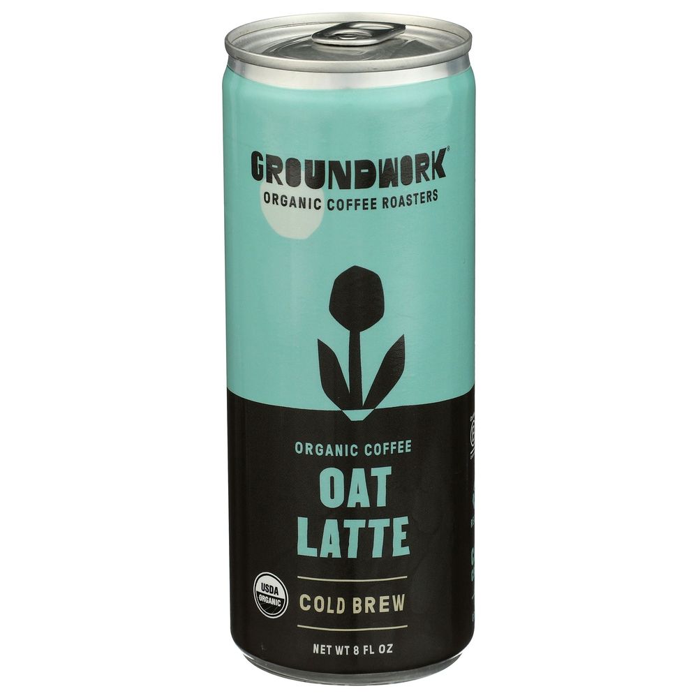 Groundwork Organic Oat Latte Cold Brew Coffee, 8 Fluid Ounce -- 12 Per Case