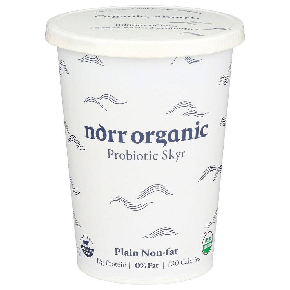 Norr Organic Plain Non Fat Probiotic Skyr, 16 Ounce -- 8 Per Case