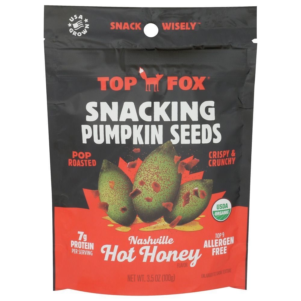 Top Fox Hot Honey Pumpkin Seeds, 3.5 Ounce -- 6 Per Case