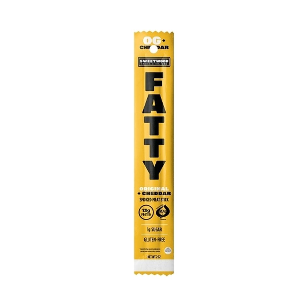 Fatty 2 Ounce Original Cheddar And Jalapeno Cheddar Smoked Meat Stick - Powerwing, 320 Count