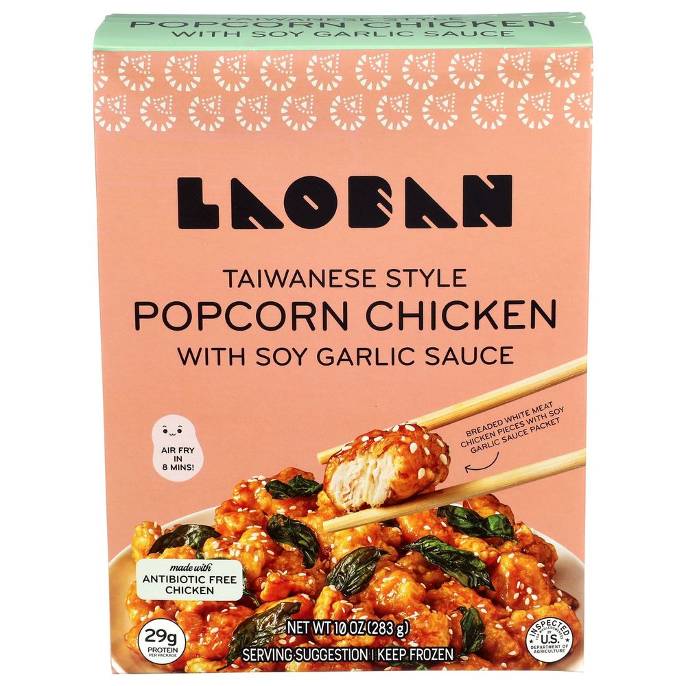 Laoban Taiwanese-style Popcorn Chicken Bites With Soy Garlic Sauce, 10 Ounce -- 6 Per Case