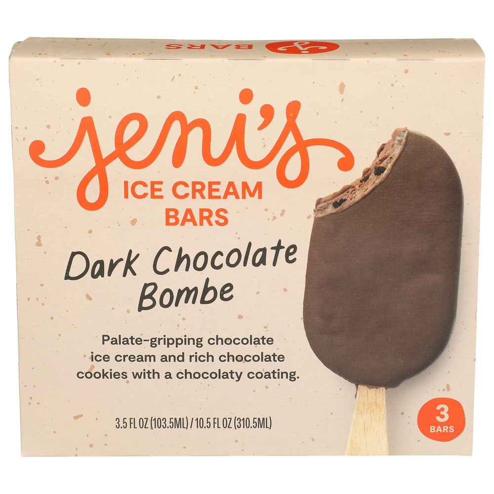 Jenis Ice Dark Chocolate Bombe Cream Bar, 3.5 Fluid Ounce -- 24 Per Case
