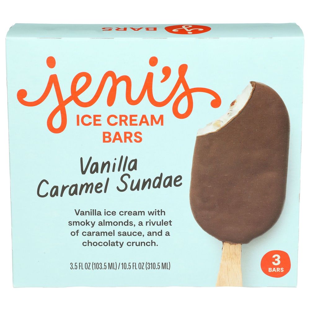 Jenis Vanilla Caramel Sundae Ice Cream Bar, 3.5 Fluid Ounce -- 24 Per Case