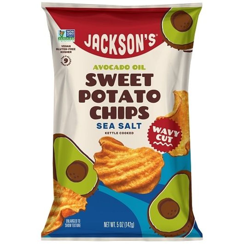 Wavy Cut Sea Salt Sweet Potato Chips in Avocado Oil