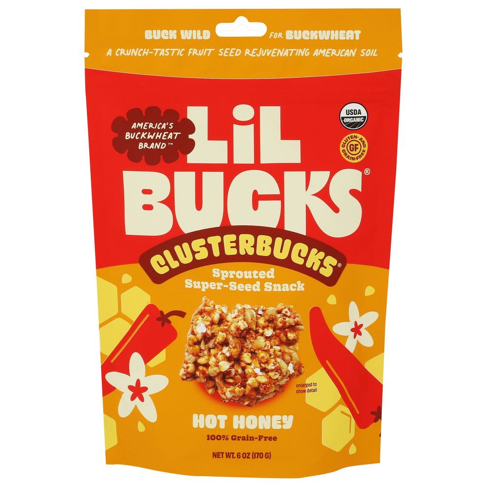 Lil Bucks Organic Hot Honey Clusterbucks, 6 Ounce -- 6 Per Case