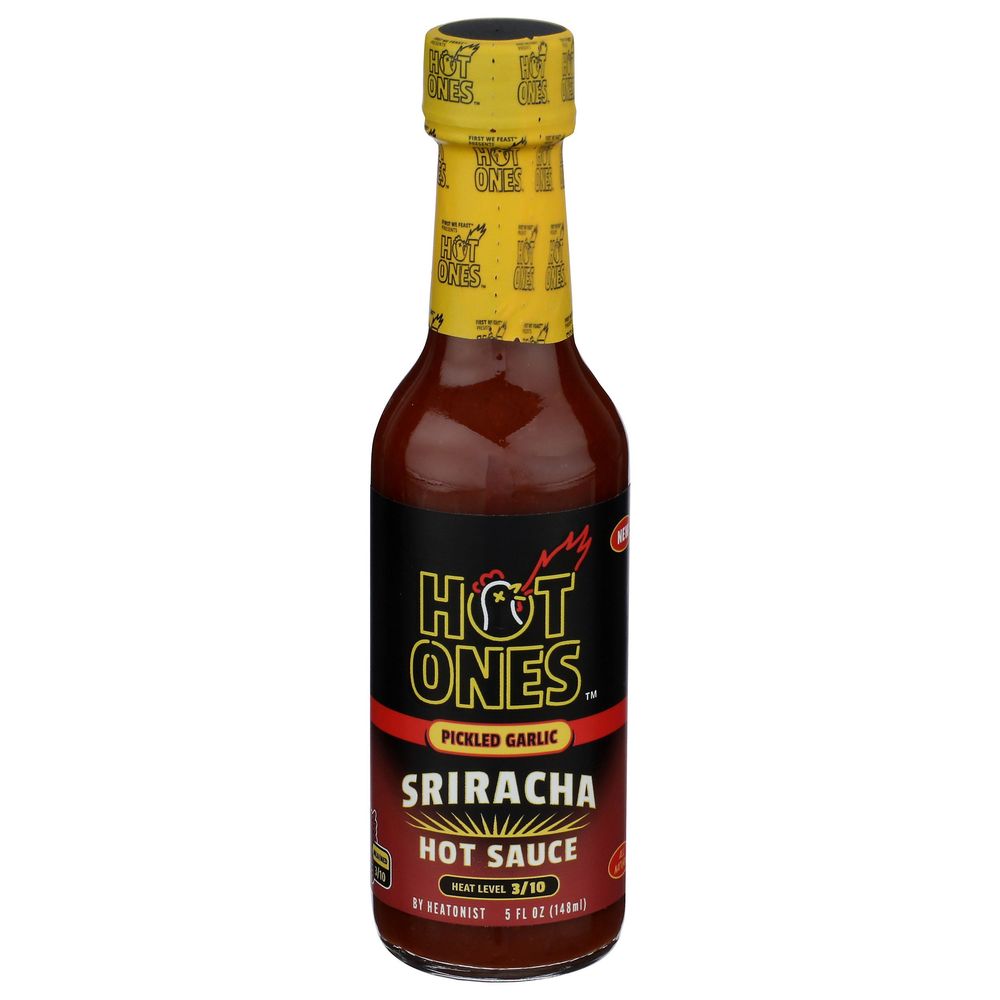 Hot Ones Pickled Garlic Sriracha Hot Sauce, 5 Fluid Ounce -- 12 Per Case