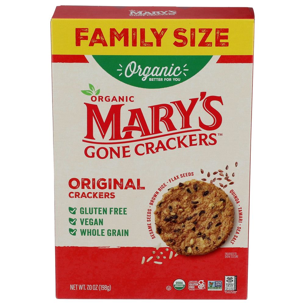 Mary's Gone Crackers Organic Original Crackers, 7 Ounce -- 6 Per Case