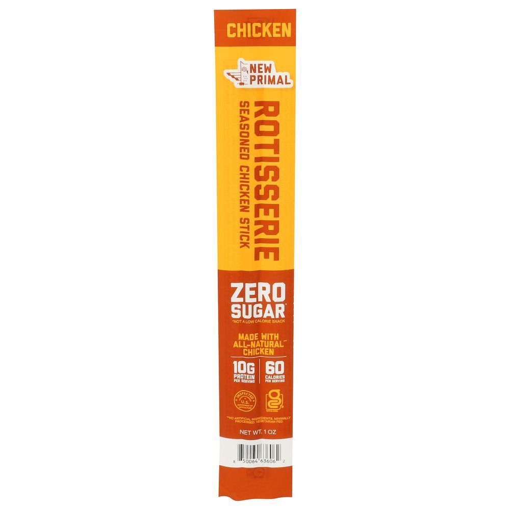 The New Primal Rotisserie Seasoned Chicken Sticks, 1 Ounce -- 20 Per Case