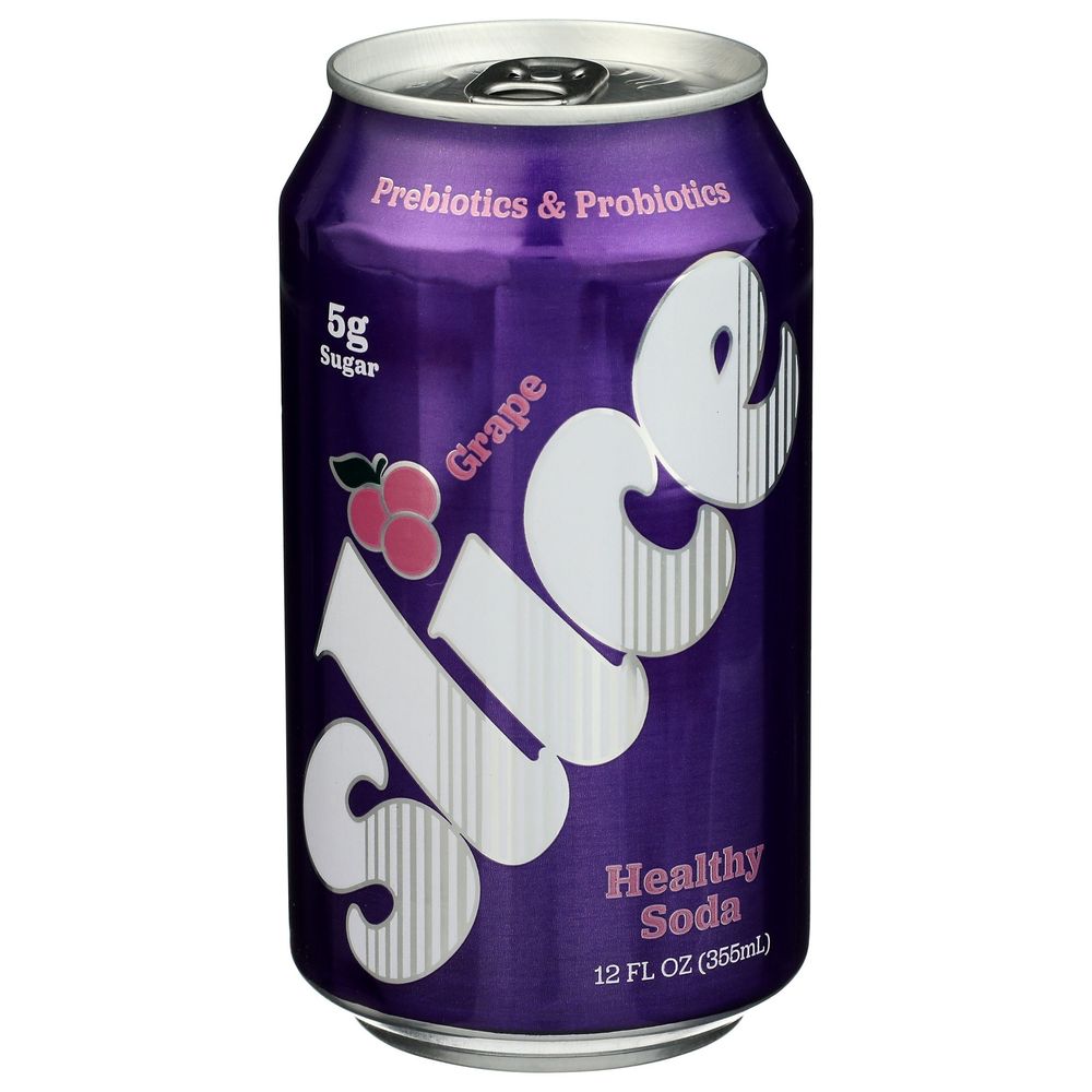 Slice Prebiotics And Probiotics Healthy Grape Soda, 12 Fluid Ounce -- 12 Per Case