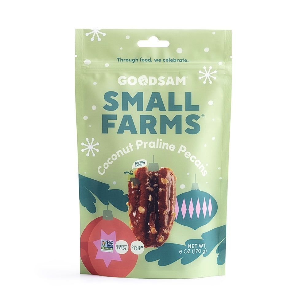 Goodsam Small Farms Coconut Praline Pecans - Holiday Snack, 6 Ounce -- 8 Per Case