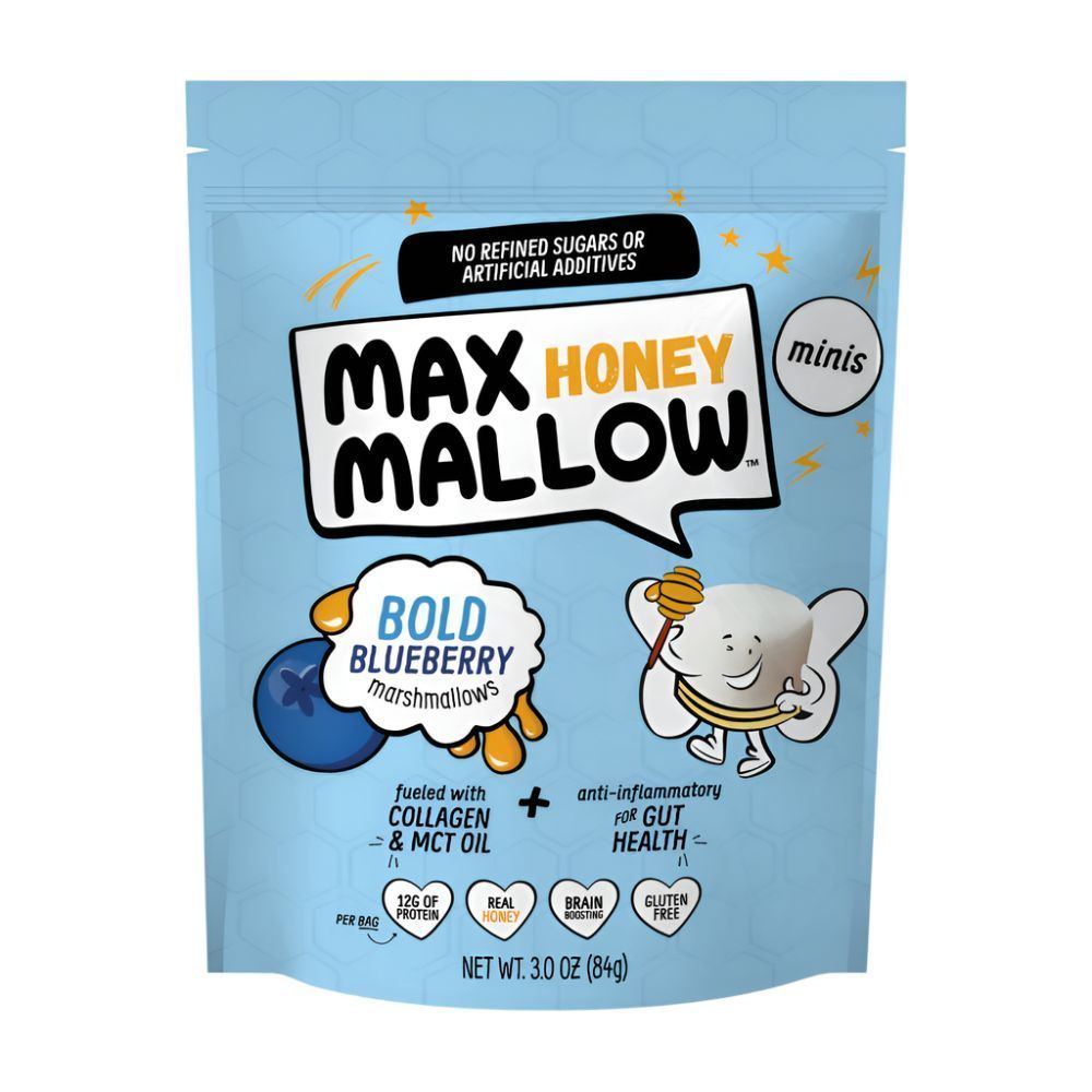 Know Brainer Bold Blueberry Mini Honey Marshmallow, 3.4 Ounce -- 6 Per Case