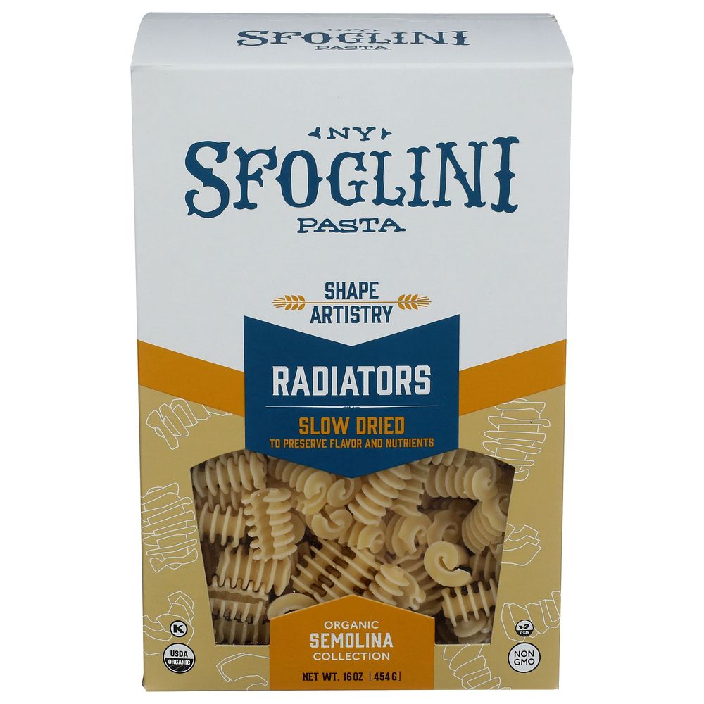 Sfoglini Organic Radiators Semolina Pasta, 16 Ounce -- 6 Per Case