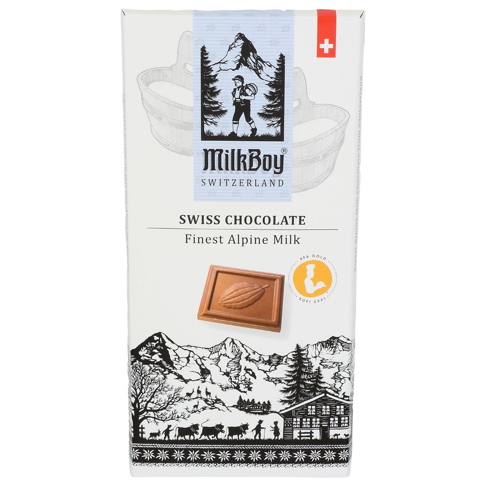 Milkboy Finest Alpine Milk Swiss Chocolate, 3 Ounce -- 10 Per Case