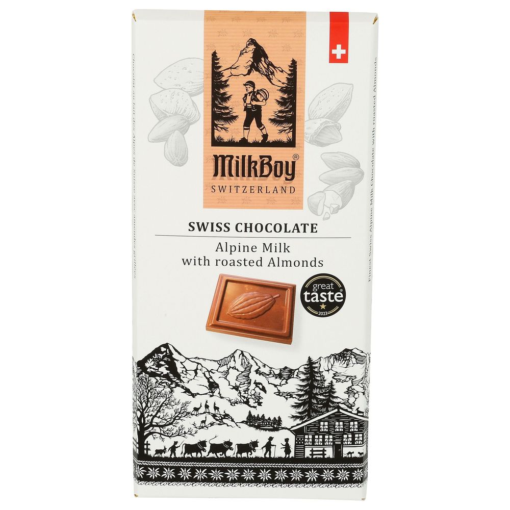 Alpine Milk Swiss Chocolate Bar with Roasted Almonds