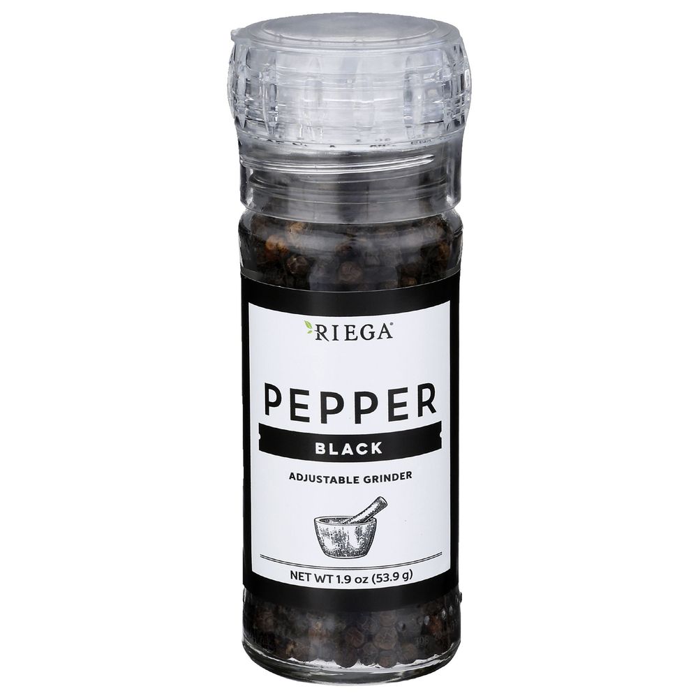 Riega Black Peppercorn Grinder, 1.9 Ounce -- 8 Per Case