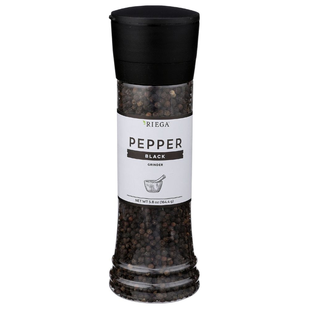 Riega Black Peppercorn Grinder - Large, 5.8 Ounce -- 6 Per Case