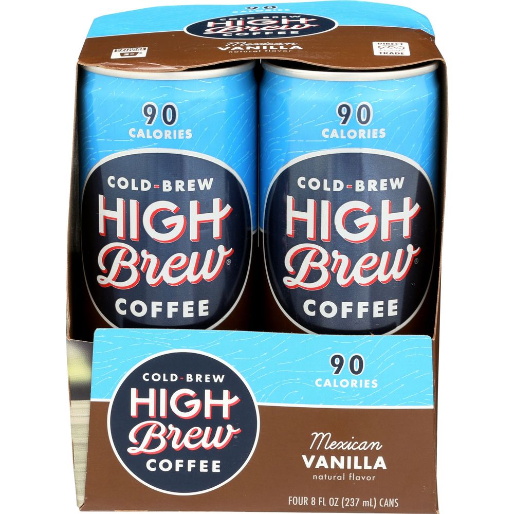 High Brew Mexican Vanilla Cold Brew Coffee, 32 Ounce -- 6 Per Case