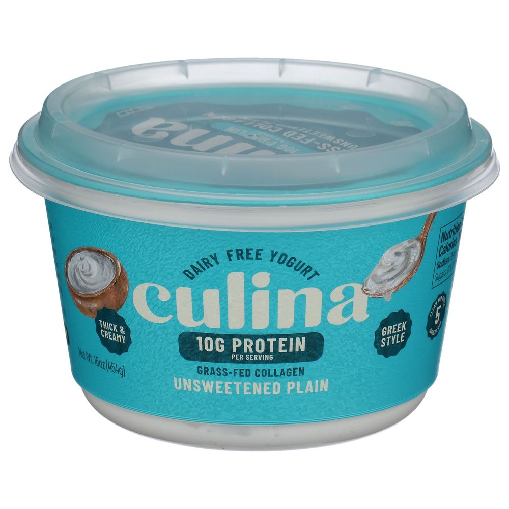 Culina Unsweetened Plain Dairy Free Yogurt, 16 Ounce -- 6 Per Case