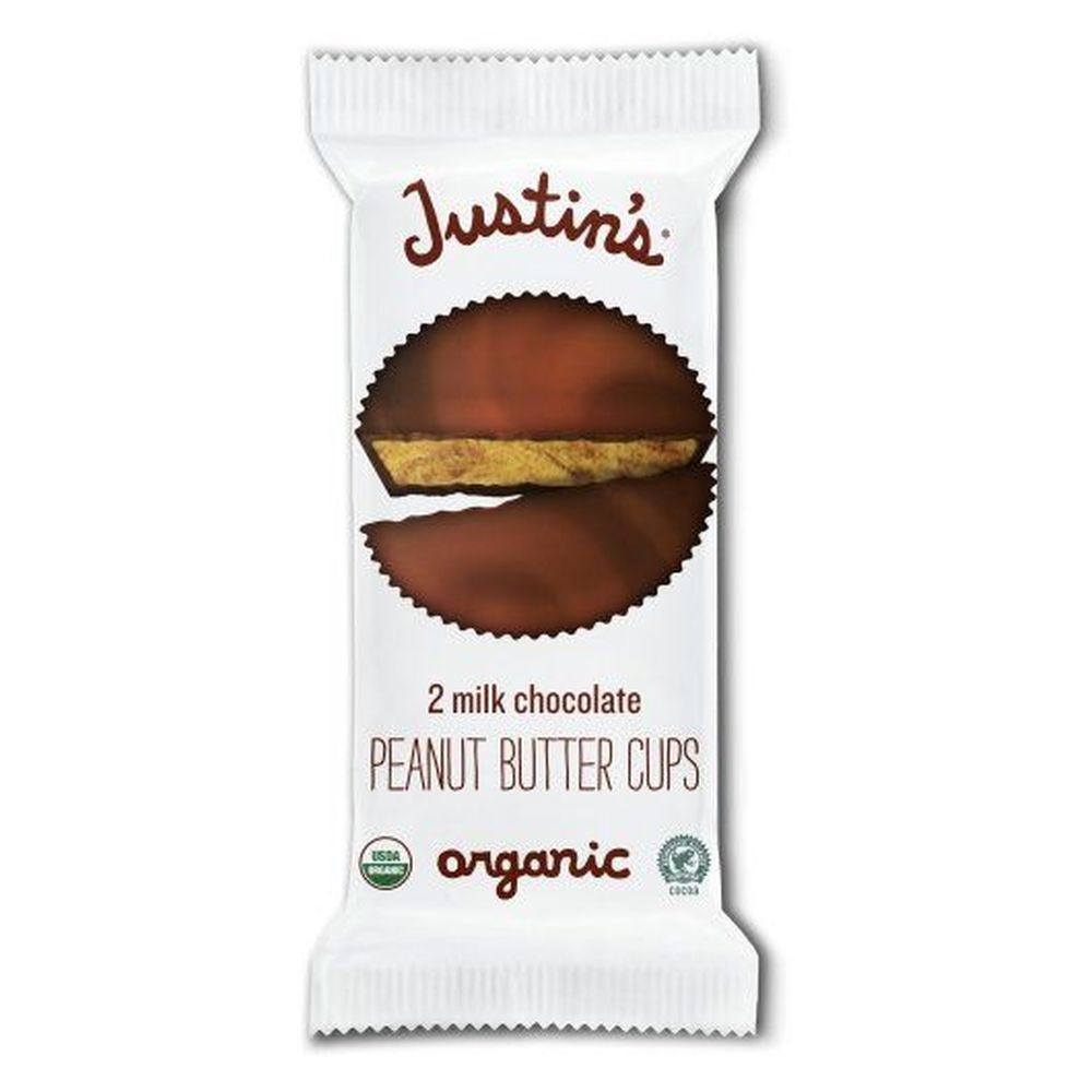 Justin's Organic Milk Chocolate Peanut Butter Cup, 1.4 Ounce -- 72 Per Case