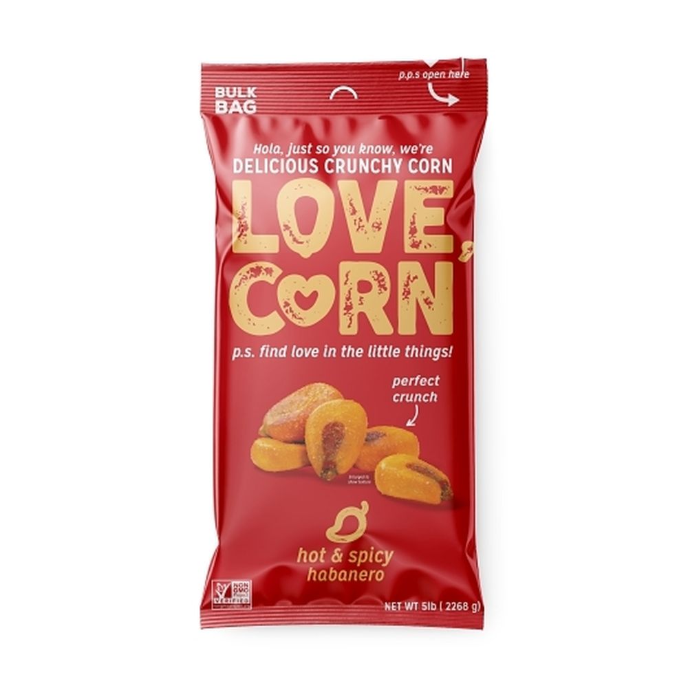 Love Corn Hot And Spicy Habanero Crunchy Corn - Bulk, 20 Pound