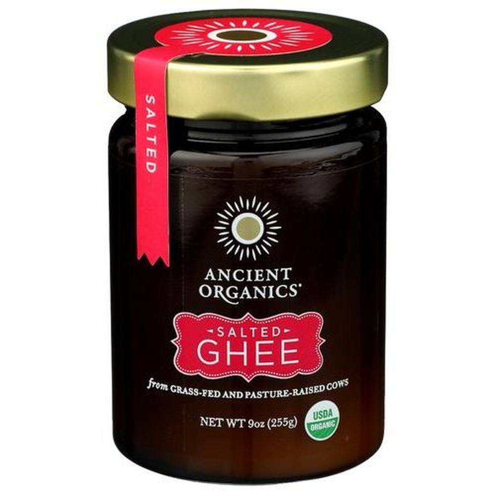 Ancient Organics Salted Ghee, 9 Fluid Ounce -- 6 Per Case