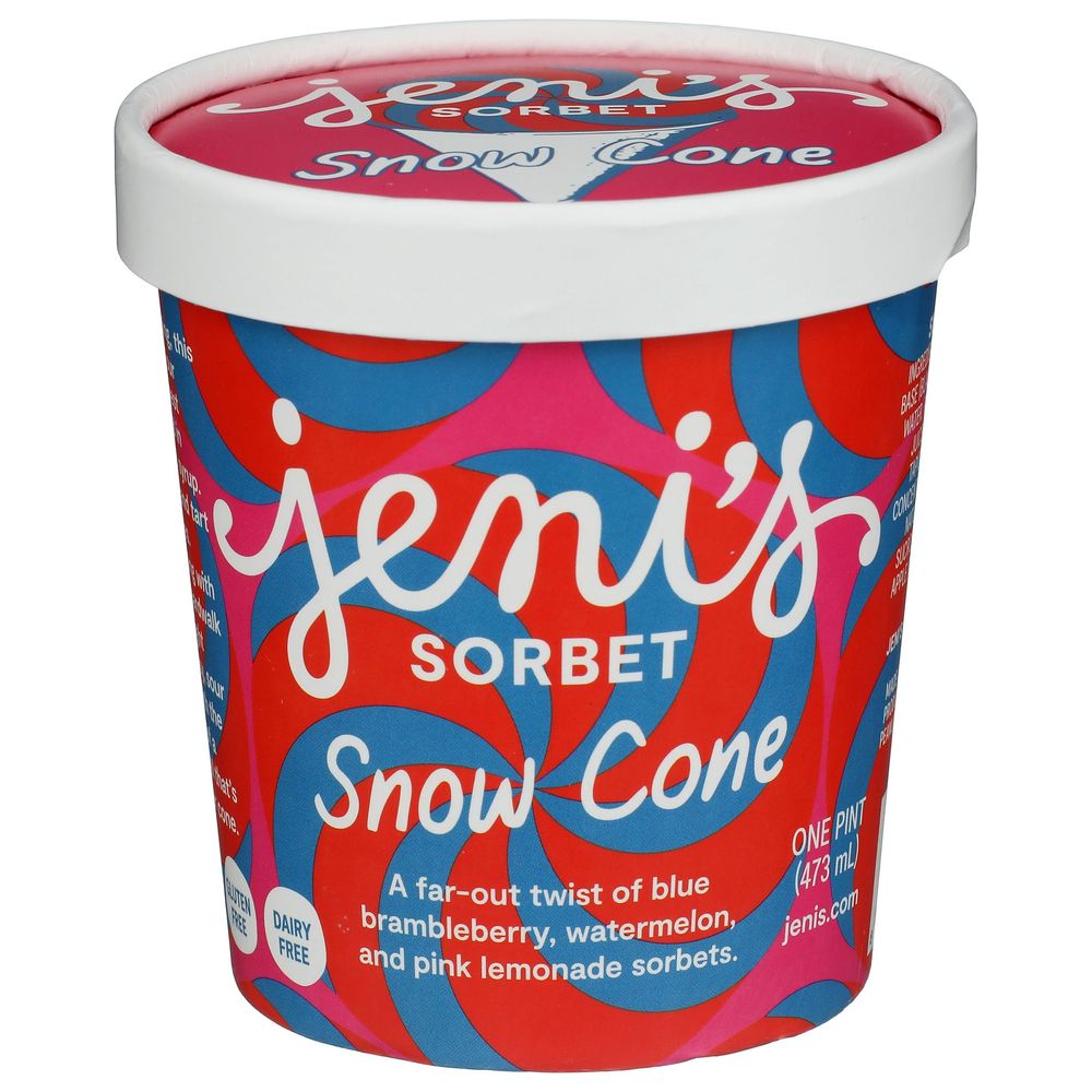 Jenis Snow Cone Sorbet Ice Cream, 16 Fluid Ounce -- 8 Per Case