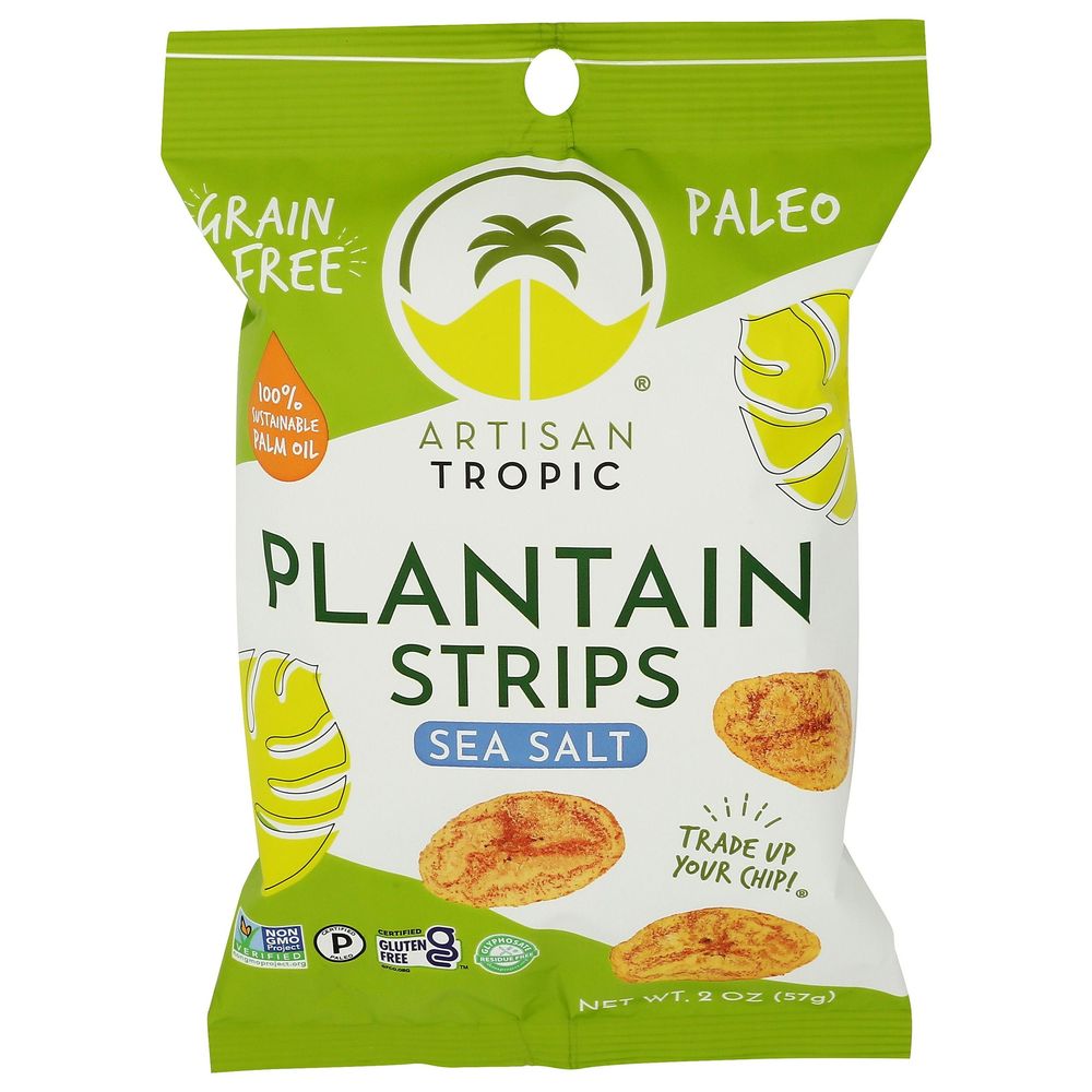 Artisan Tropic Sea Salt Plantain Strips, 2 Ounce -- 8 Per Case