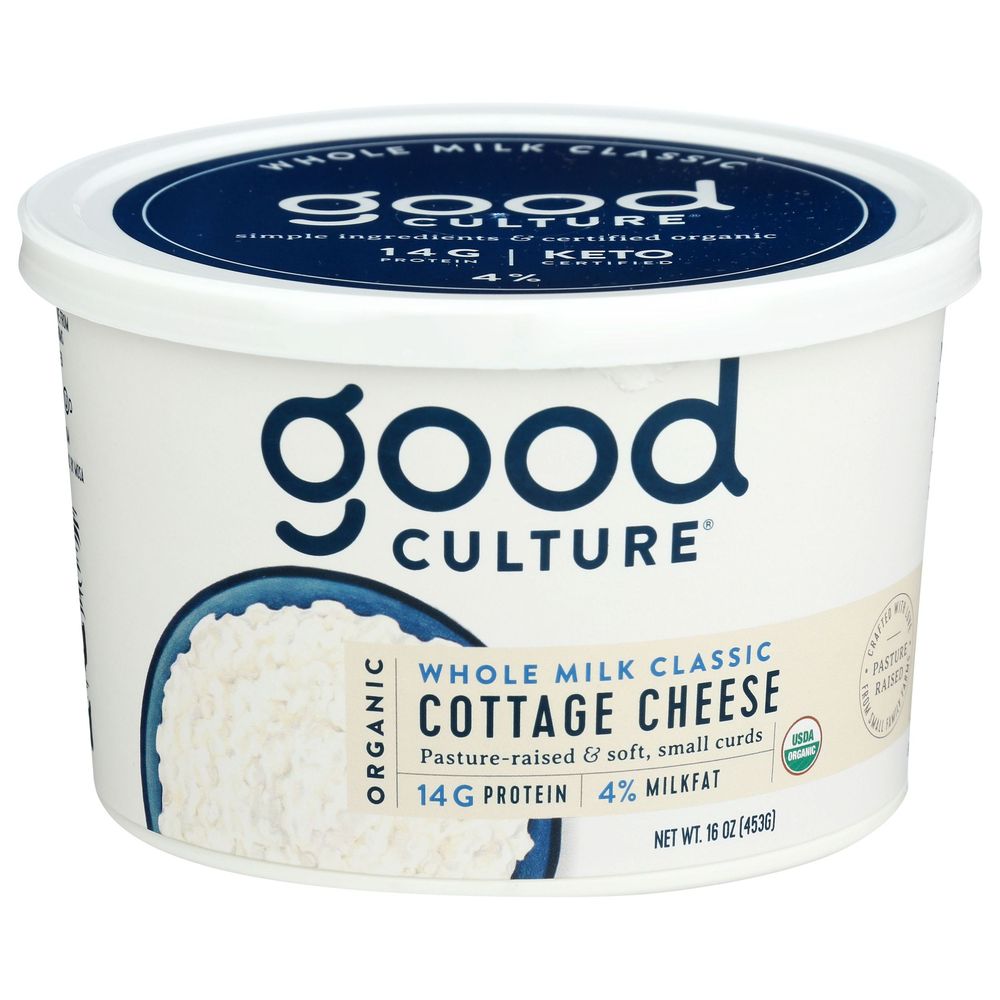 Good Culture Organic Classic Whole Milk Cottage Cheese, 16 Ounce -- 12 Per Case