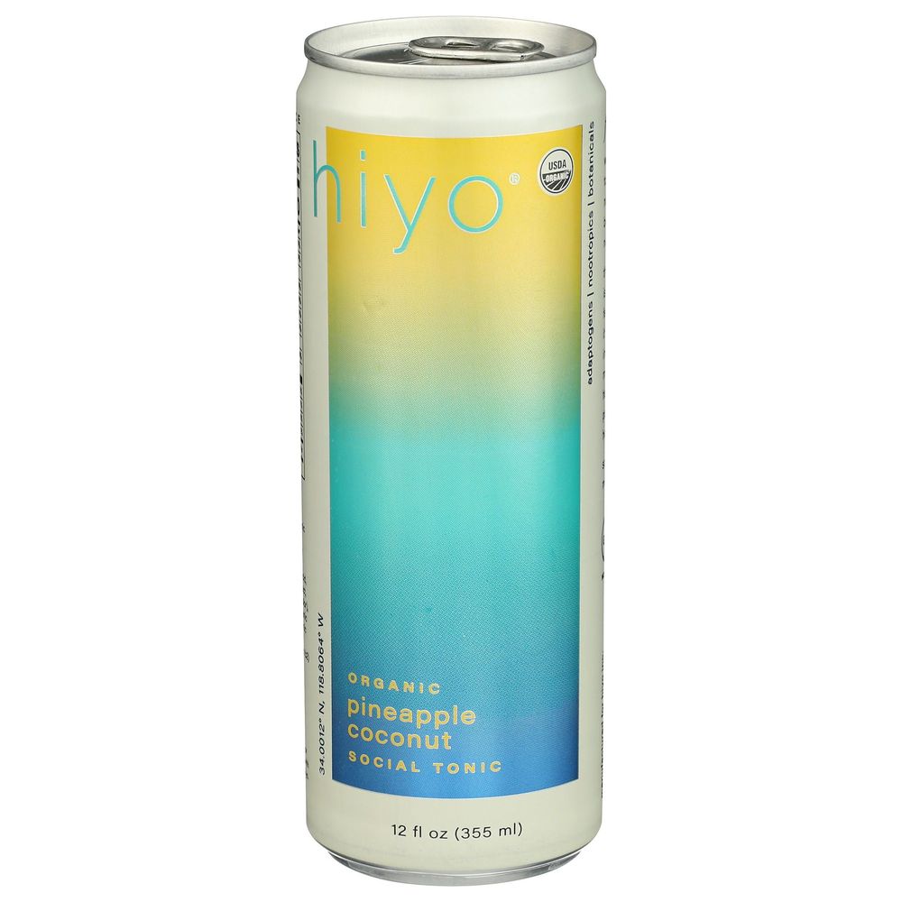 Hiyo Organic Pineapple Coconut Seltzer, 12 Fluid Ounce -- 12 Per Case