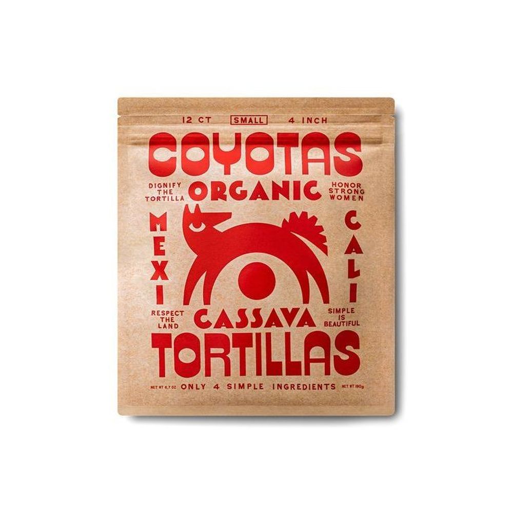 Organic 4 inch Small Cassava Flour Tortillas