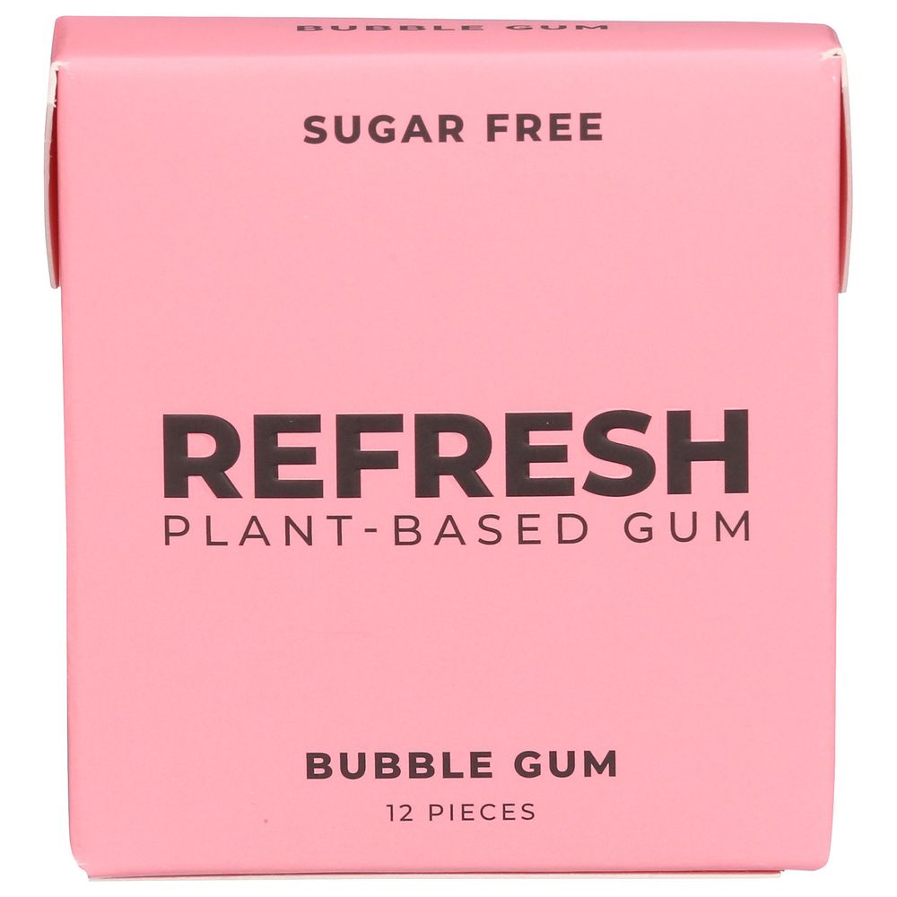 Refresh Gum Bubble Gum Flavored Plant Based Gum, 12 Count -- 12 Per Case