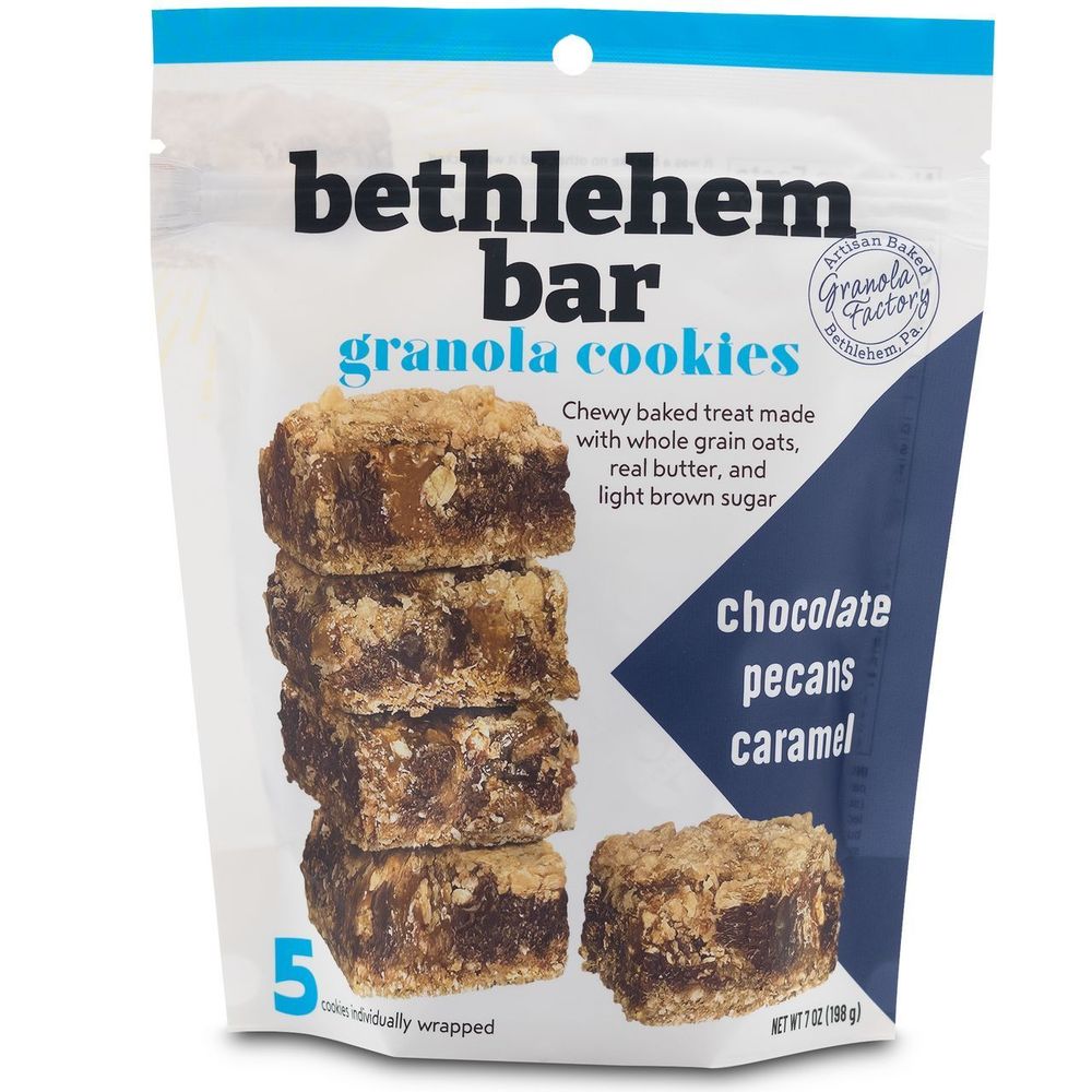 Granola Factory Chocolate Pecans Caramel Granola Cookies Bethlehem Bar, 7 Ounce -- 6 Per Case
