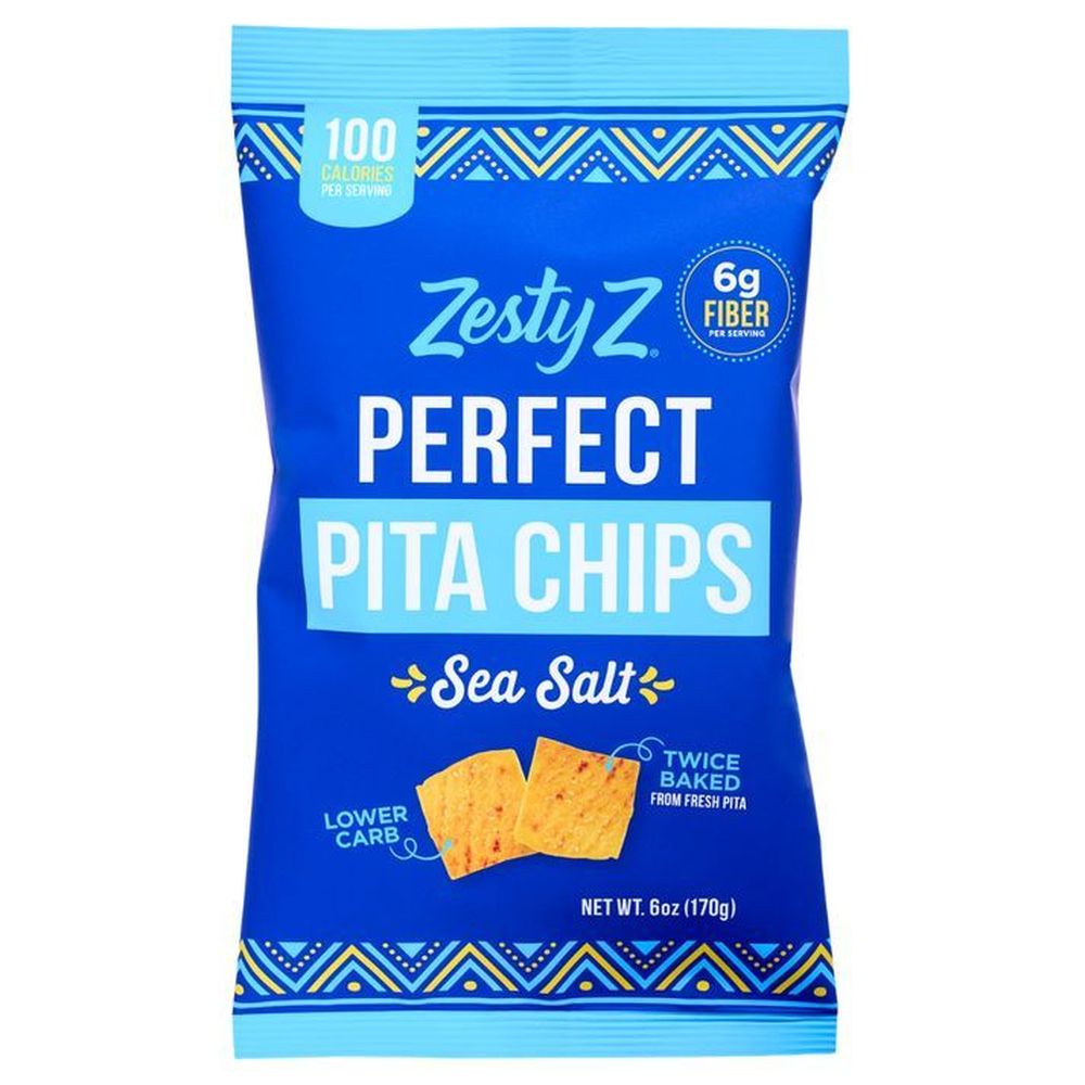 Zesty Z Sea Salt Pita Chips, 6 Ounce -- 8 Per Case