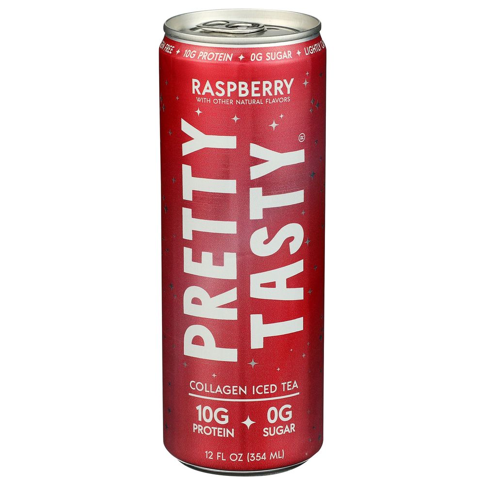 Pretty Tasty Raspberry Flavor Ready To Drink Collagen Iced Tea, 12 ...