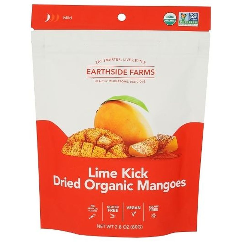 Earthside Farms Lime Kick Dried Organic Mangoes, 2.8 Ounce -- 6 Per Case