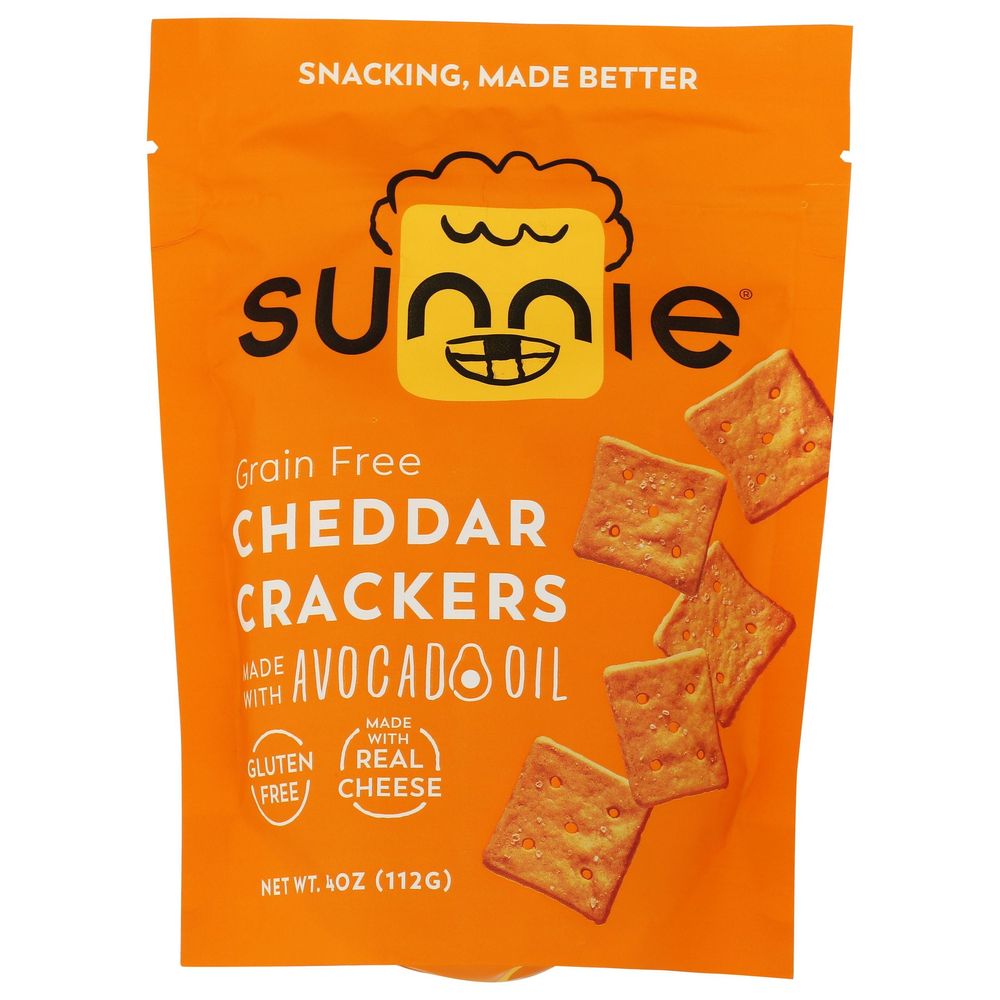 Sunnie Grain Free Cheddar Cheese Crackers, 4 Ounce -- 12 Per Case
