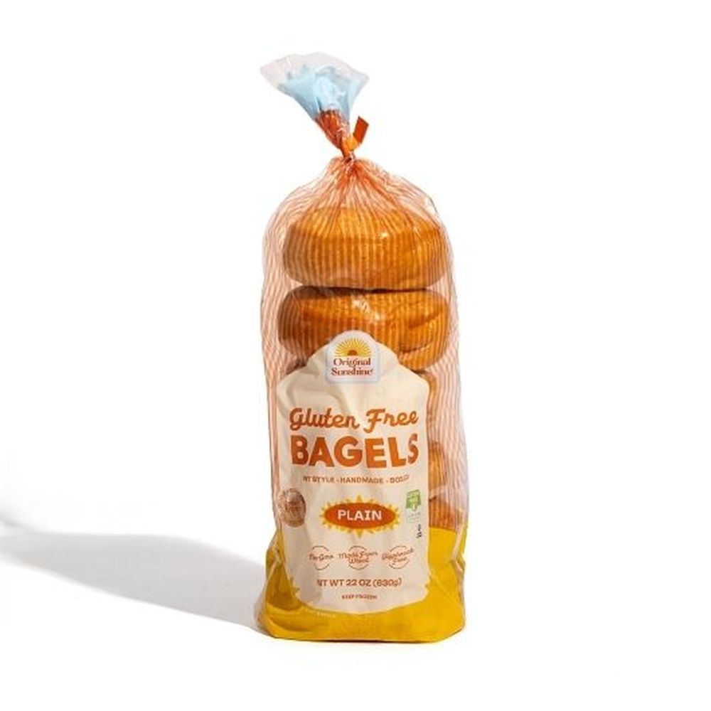 Original Sunshine Gluten Free Plain Bagel, 6 Count -- 4 Per Case