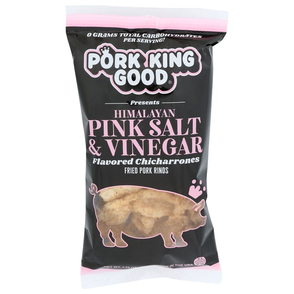 Pink Himalayan Salt and Vinegar Pork Rinds