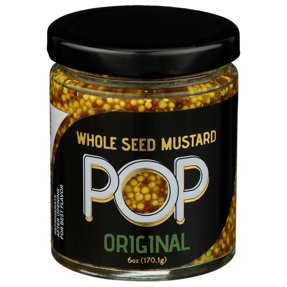 Pop Mustard Original Whole Mustard Seed, 6 Ounce -- 12 Per Case