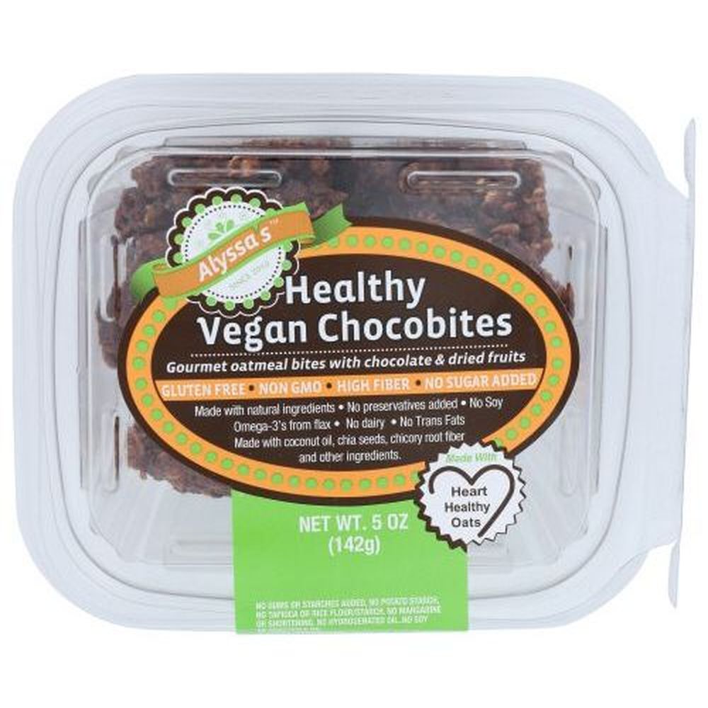 Alyssas Oatmeal With Chocolate And Dried Fruits Healthy Vegan Chocobites, 5 Ounce -- 24 Per Case
