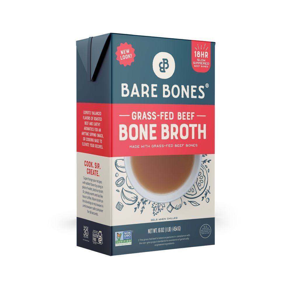 Bare Bones Organic Chicken Bone Broth, 16 Ounce -- 8 Per Case