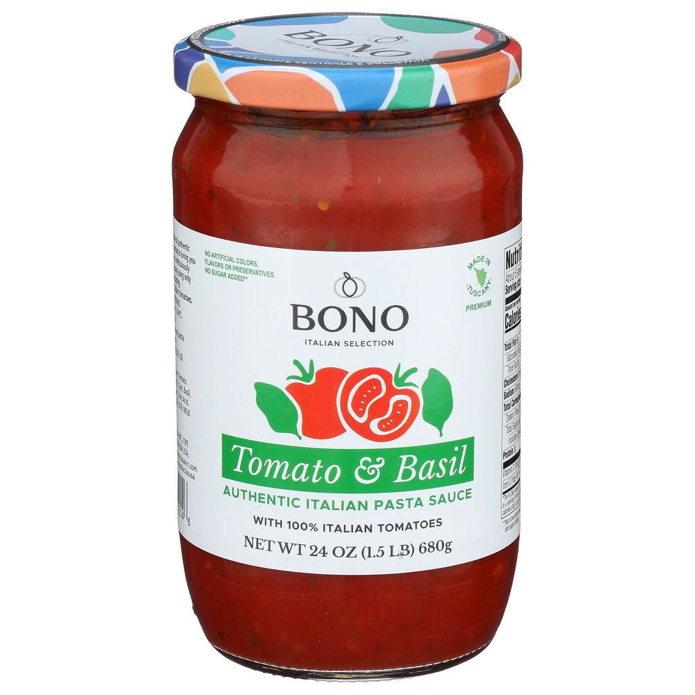 Bono Tomato And Basil Pasta Sauce, 24 Fluid Ounce -- 6 Per Case