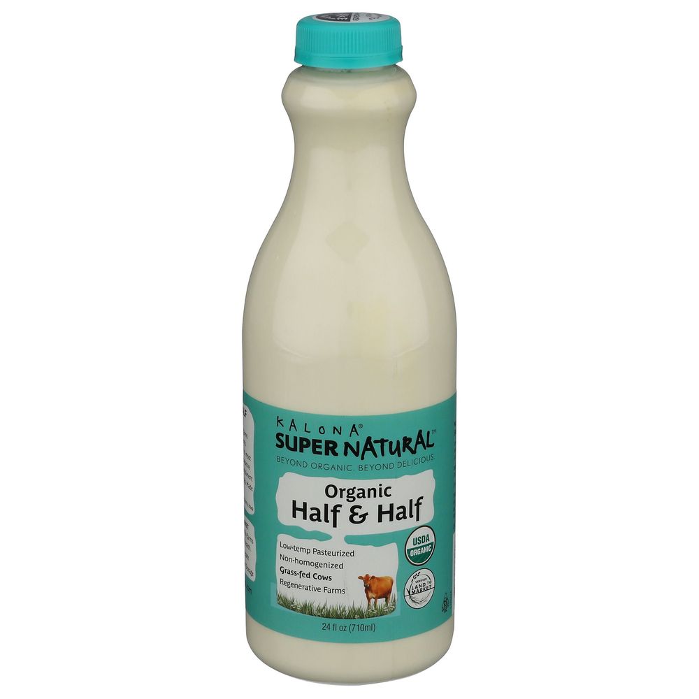 Kalona Supernatural Organic Half And Half, 24 Fluid Ounce -- 8 Per Case