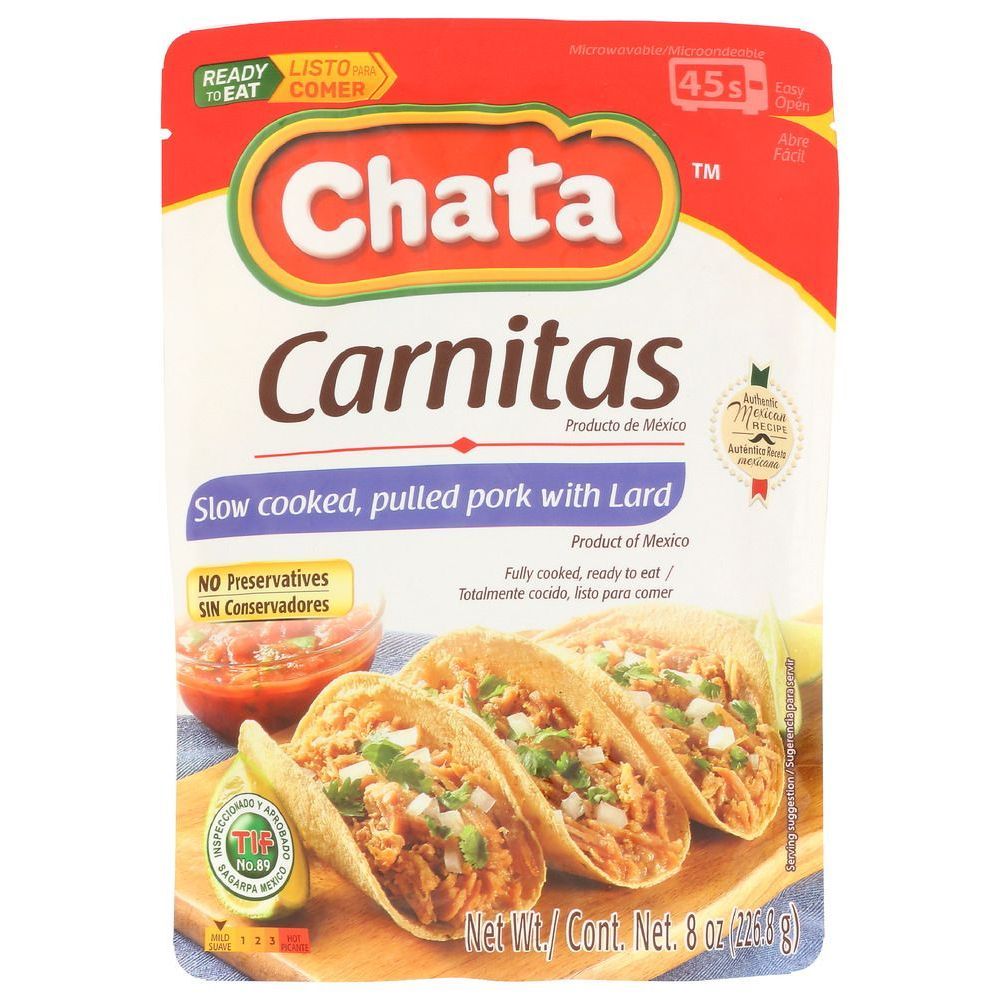 Chata Carnitas Entree, 8 Ounce Pouch -- 12 Per Case
